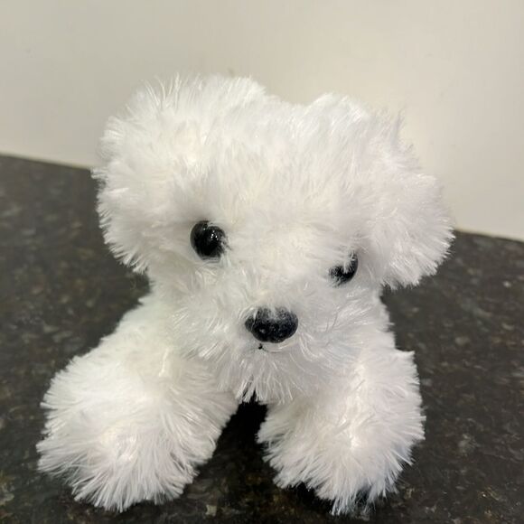 AURORA MINI FLOPSIE 8" PLUSH BICHON FRISE DOG 60466 CUDDLY SOFT TOY TEDDY PUPPY - Picture 2 of 9